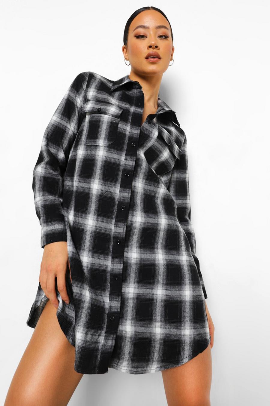 Flannel Shirt Dress | boohoo