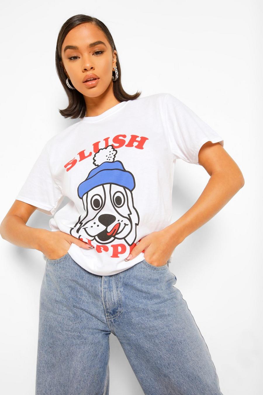 White T-shirt med Slush Puppie-tryck image number 1