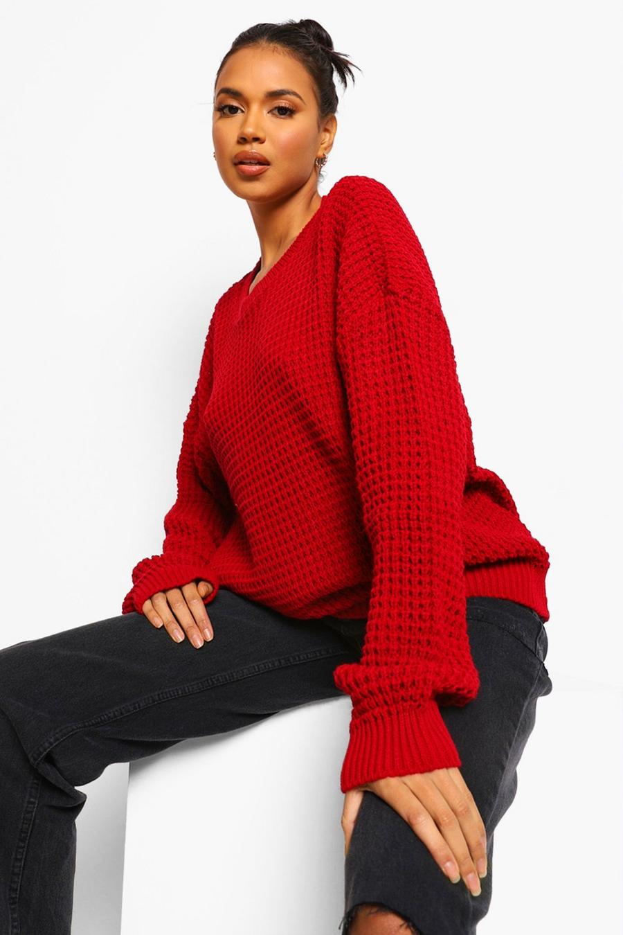 Waffle Knit Sweater image number 1