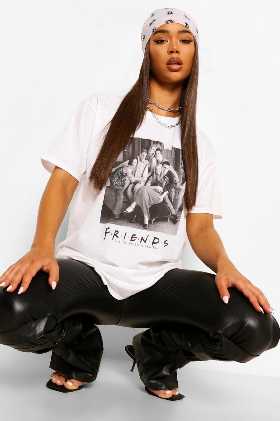 T-shirt ufficiale con stampa foto del gruppo di Friends, Bianco image number 1