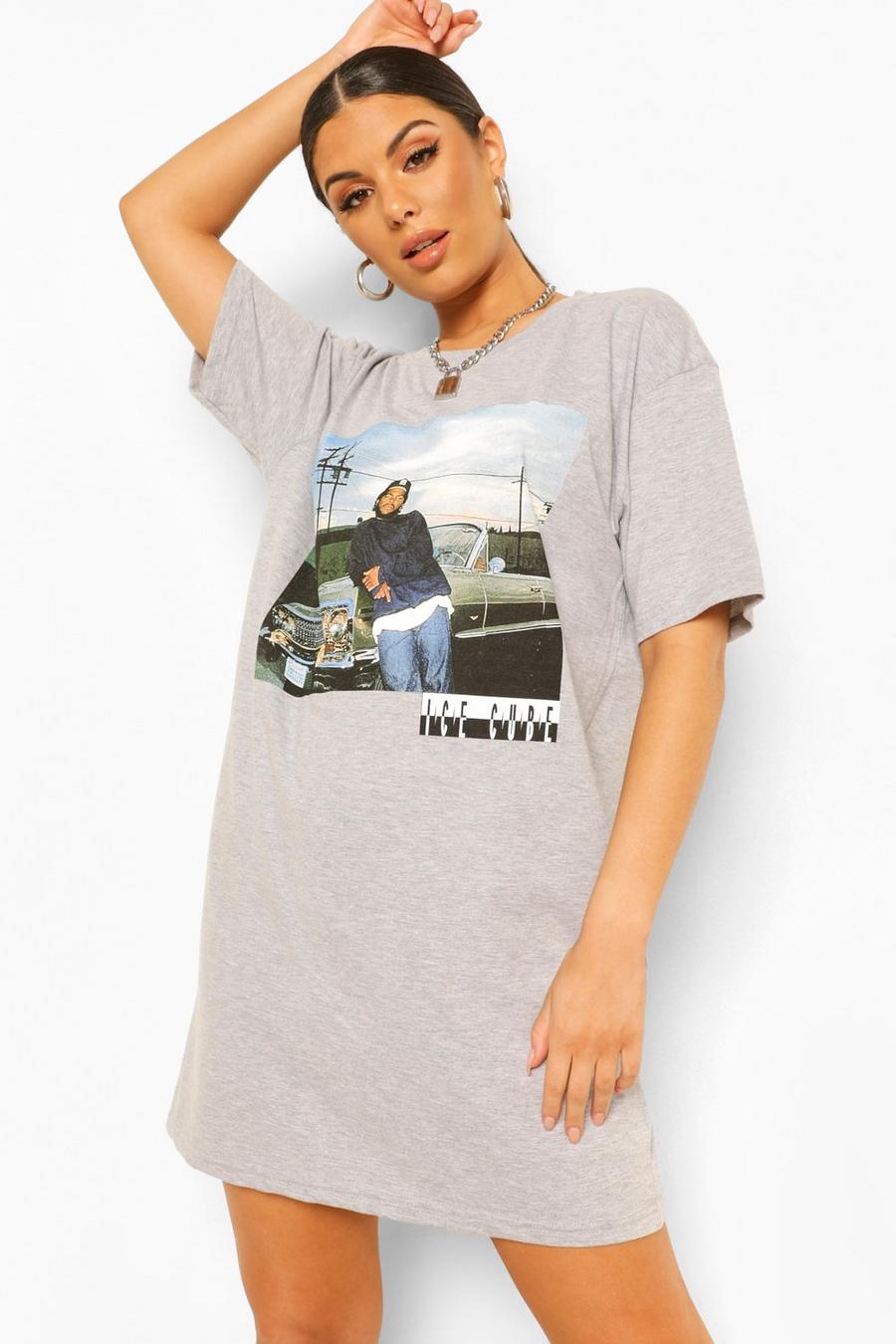 Vestido estilo camiseta estampada de Ice Cube con licencia, Gris image number 1