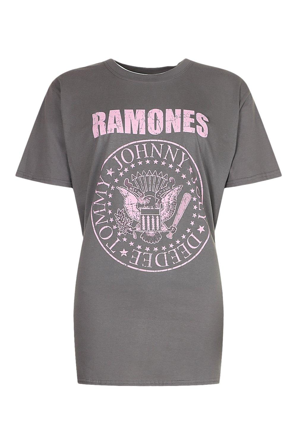 Ramones Pink Seal License Print T Shirt