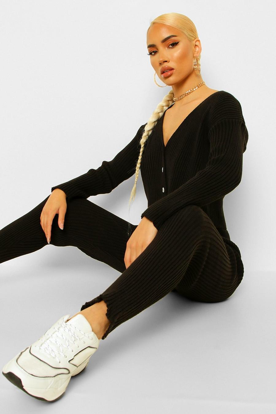 Knitted Cardigan And Leggings Set