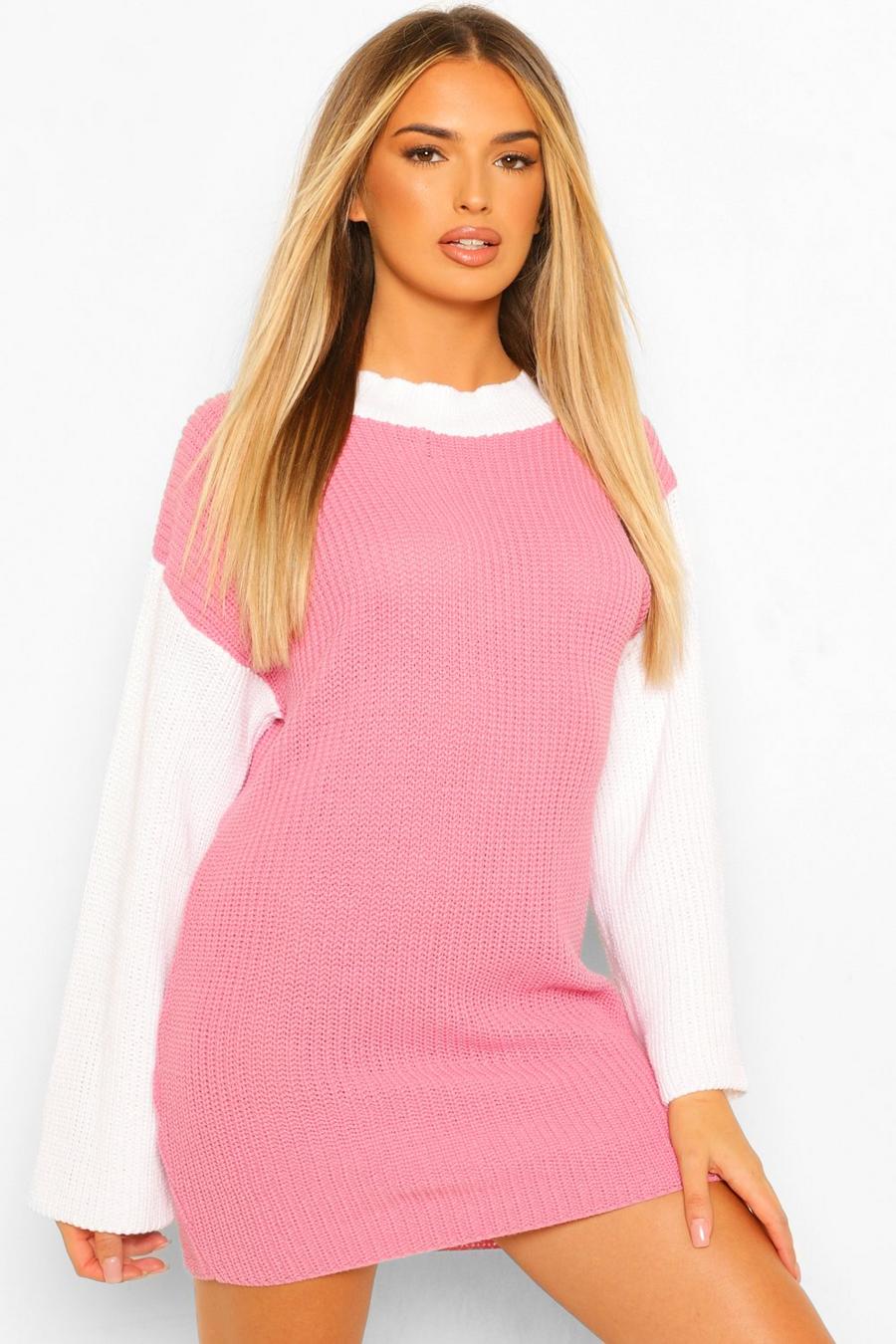 Colour Block Knitted Dress image number 1