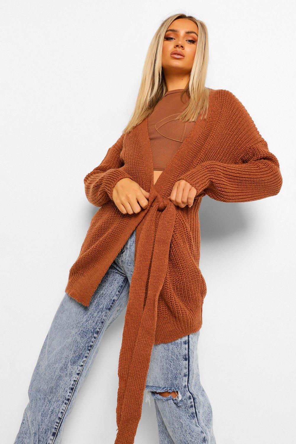 boohoo chunky knit cardigan