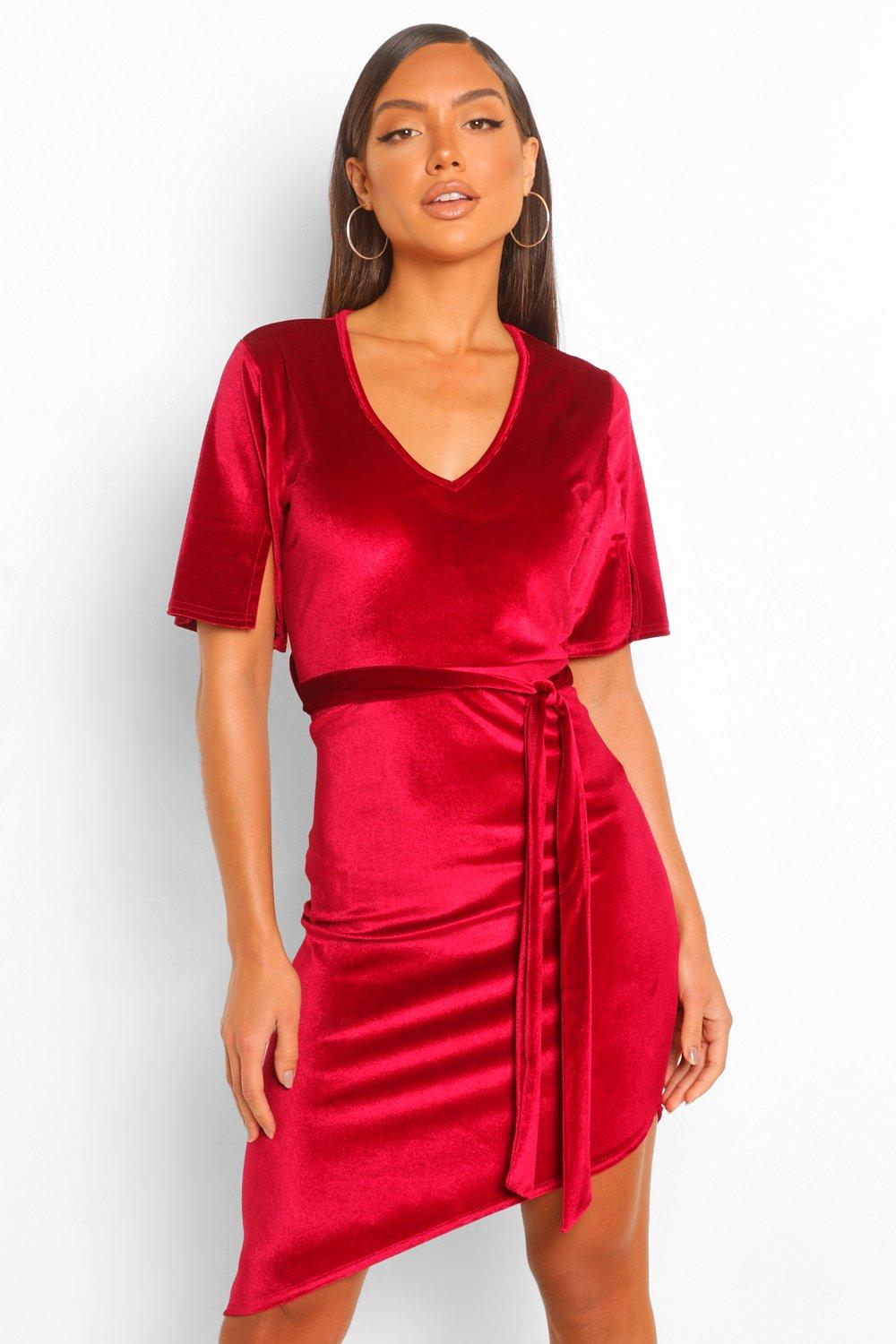 boohoo split sleeve dress