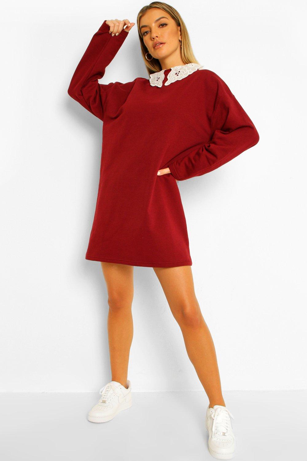 Boohoo sweatshirt dress sale