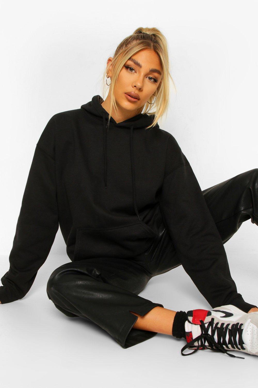 Boohoo black online hoodie