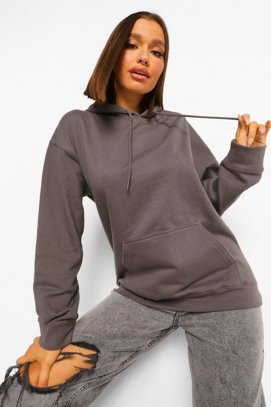 Charcoal grey Oversized Hoodie image number 1