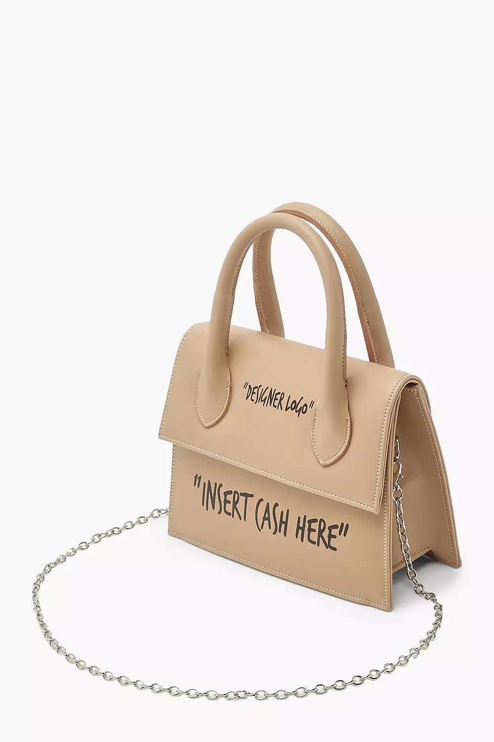 Boohoo insert cash here bag new arrivals