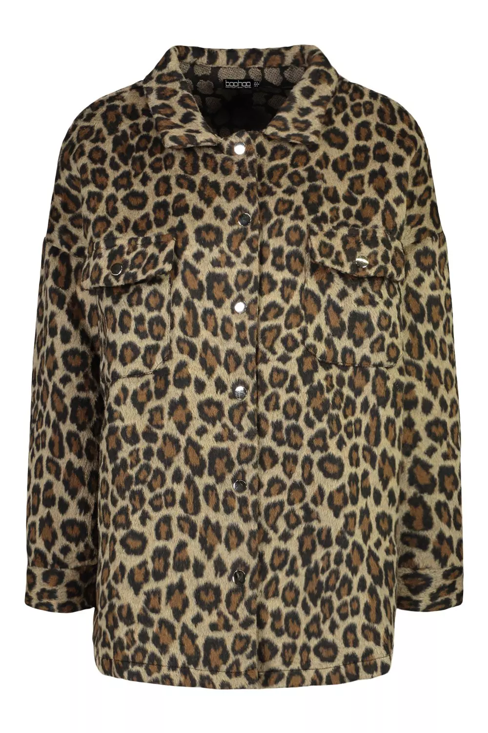 Wholesale Leopard Print Washed Oversized Shacket for your store - Faire