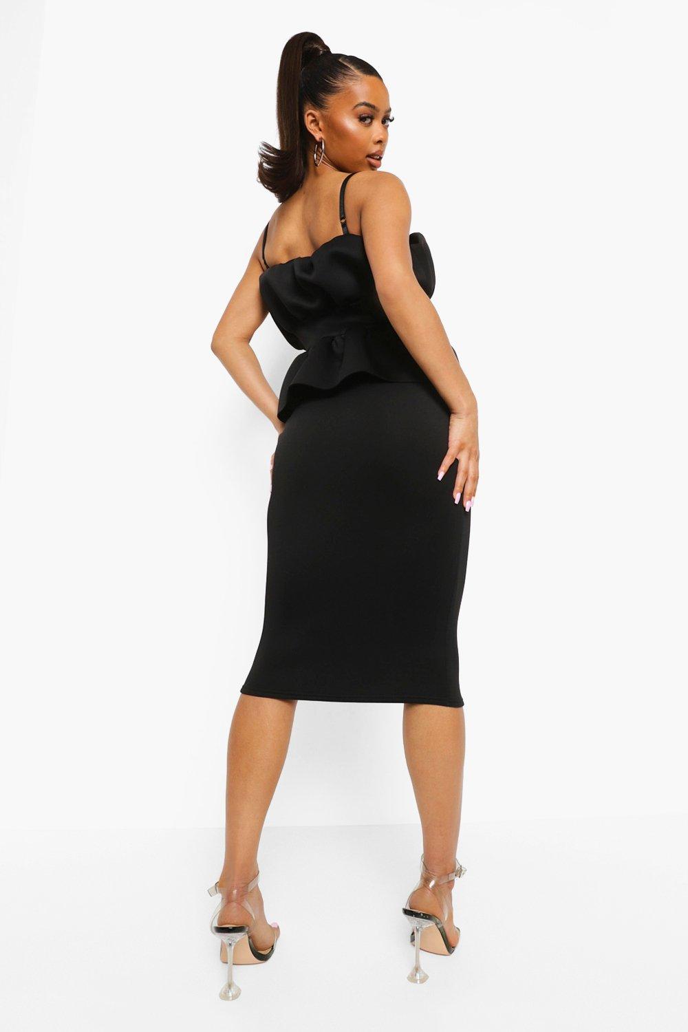 Peplum bodycon midi outlet dress