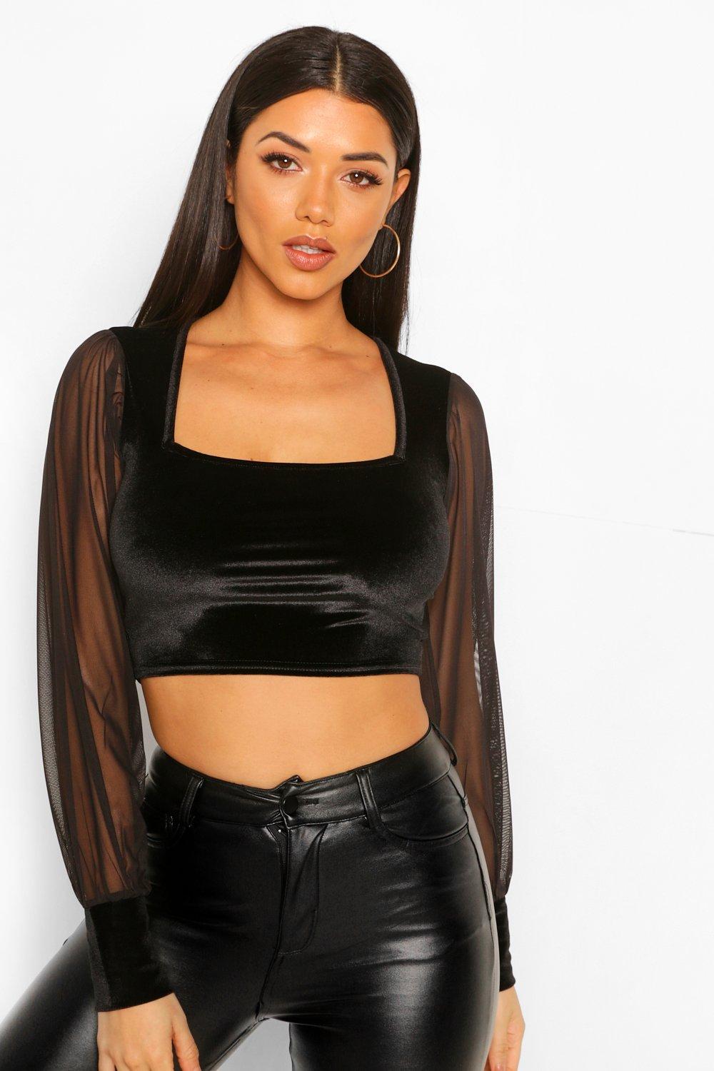 mesh crop top