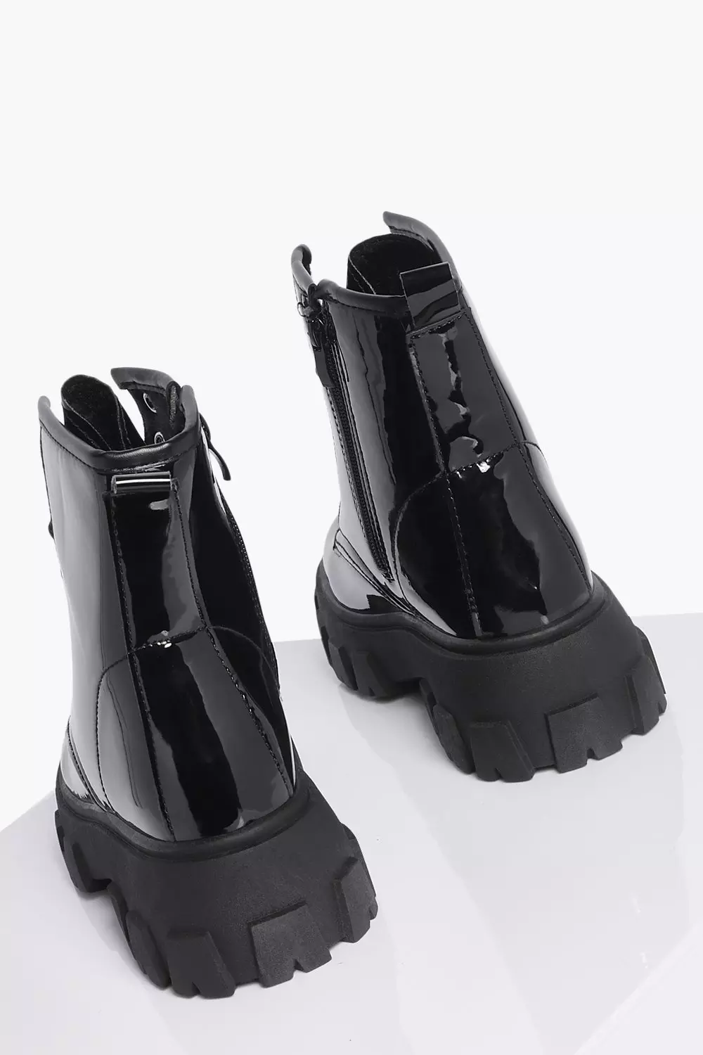 Cleated platform outlet boots