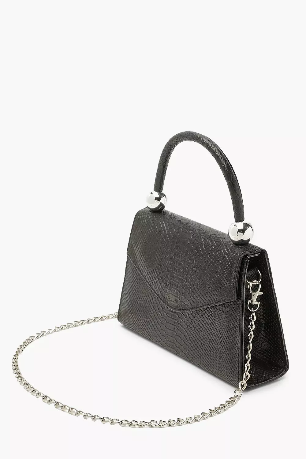 Black Snake Structured Bead Detail Bag alternative image