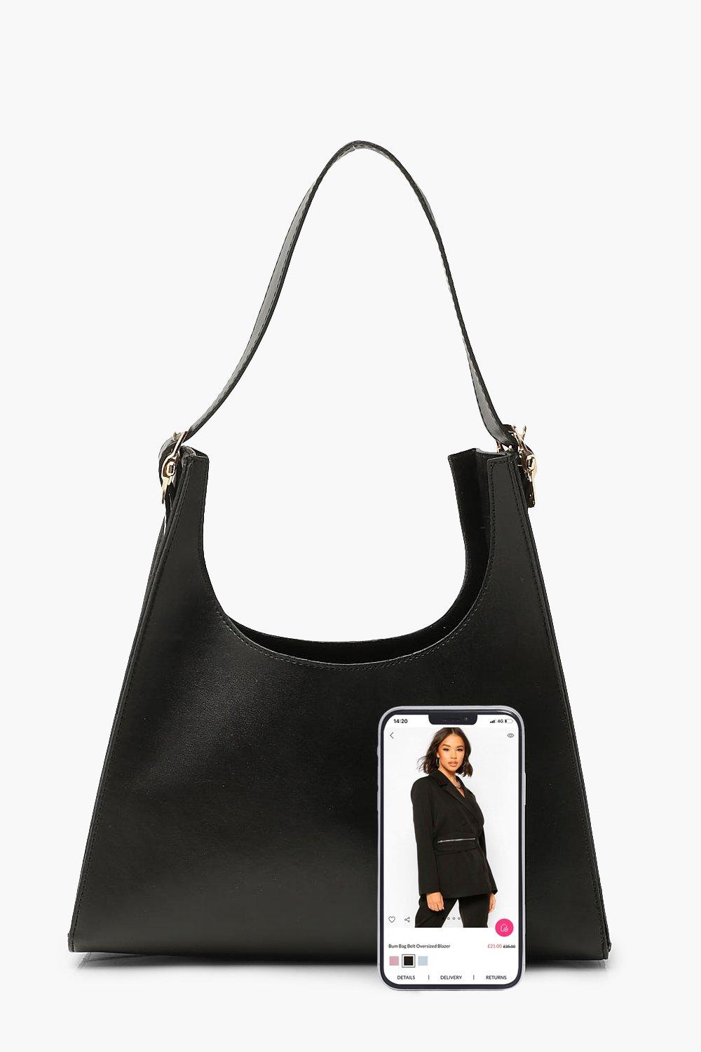 Boohoo black best sale tote bag