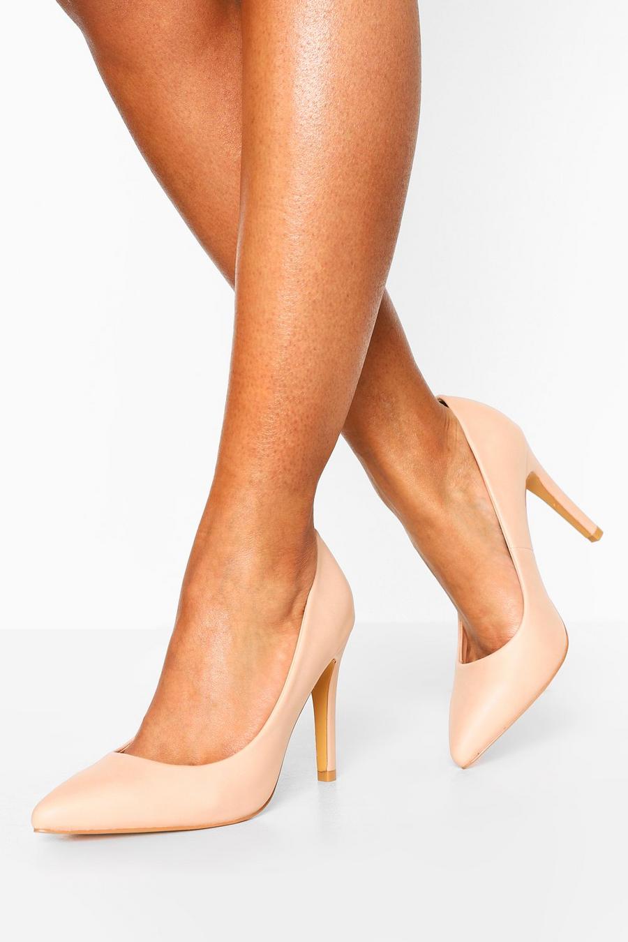 Nude Pointed Toe Pumps image number 1