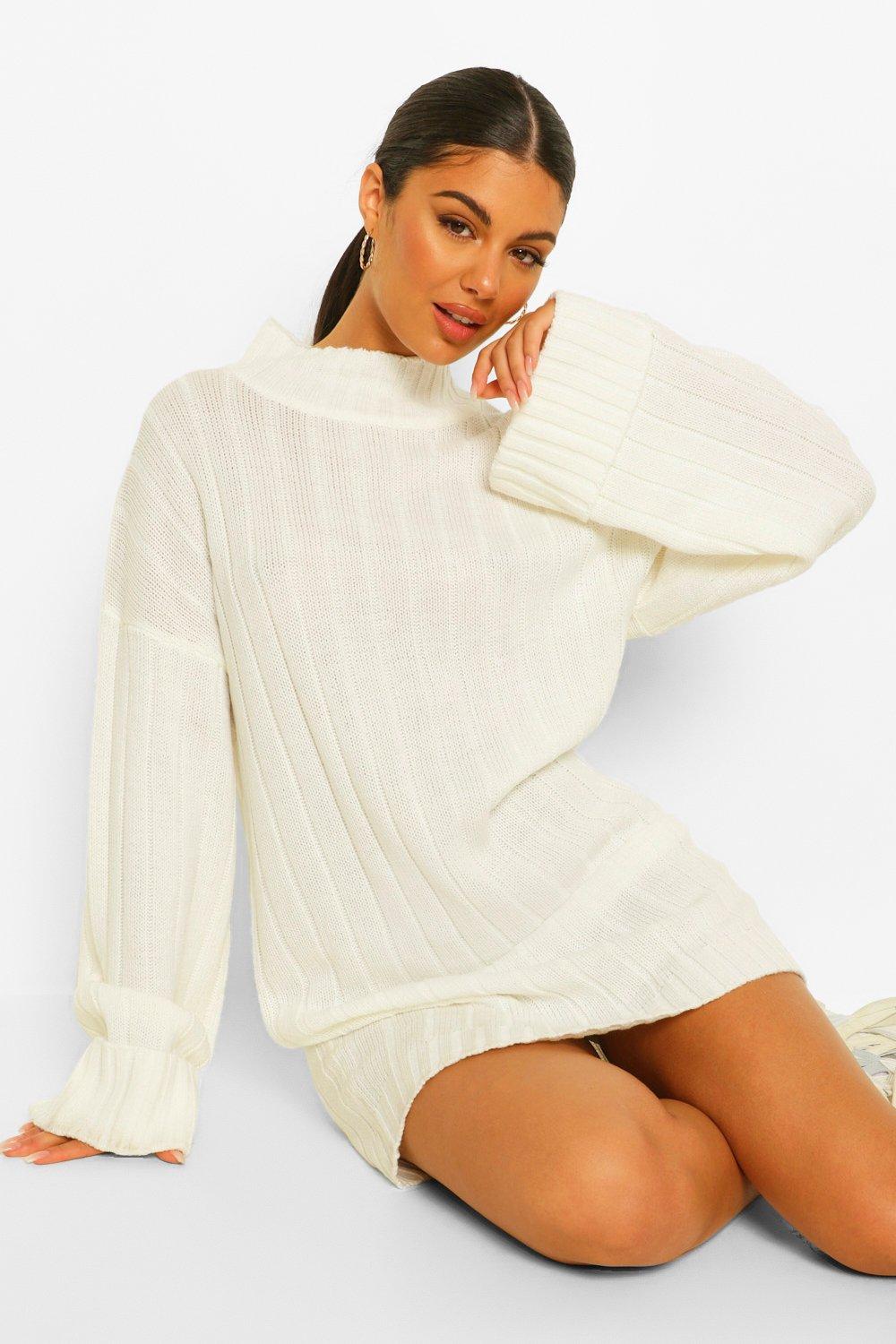 Womens cream sweater clearance dress