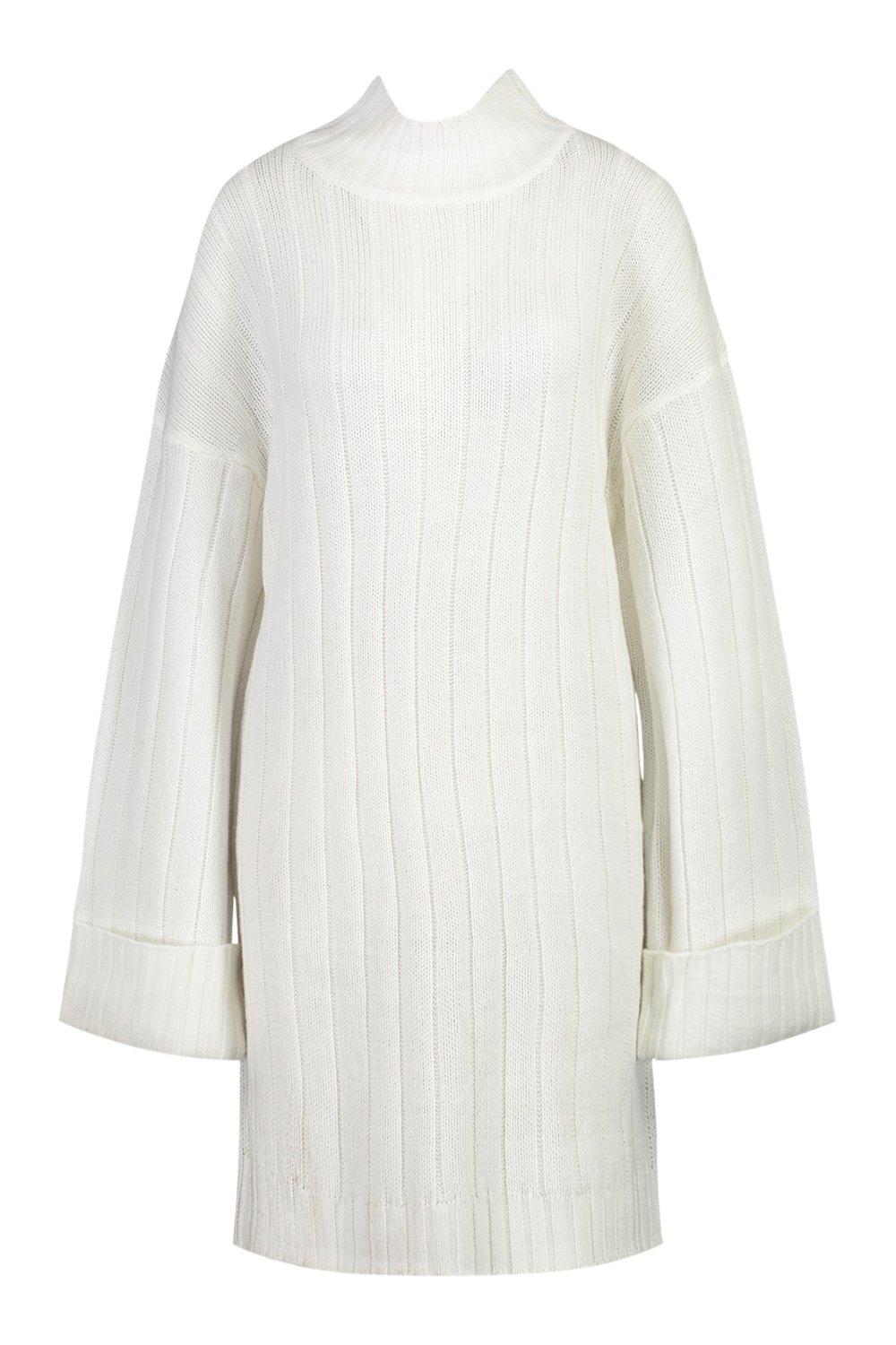Maxi Wide Sleeve Wide Rib Sweater Dress | boohoo