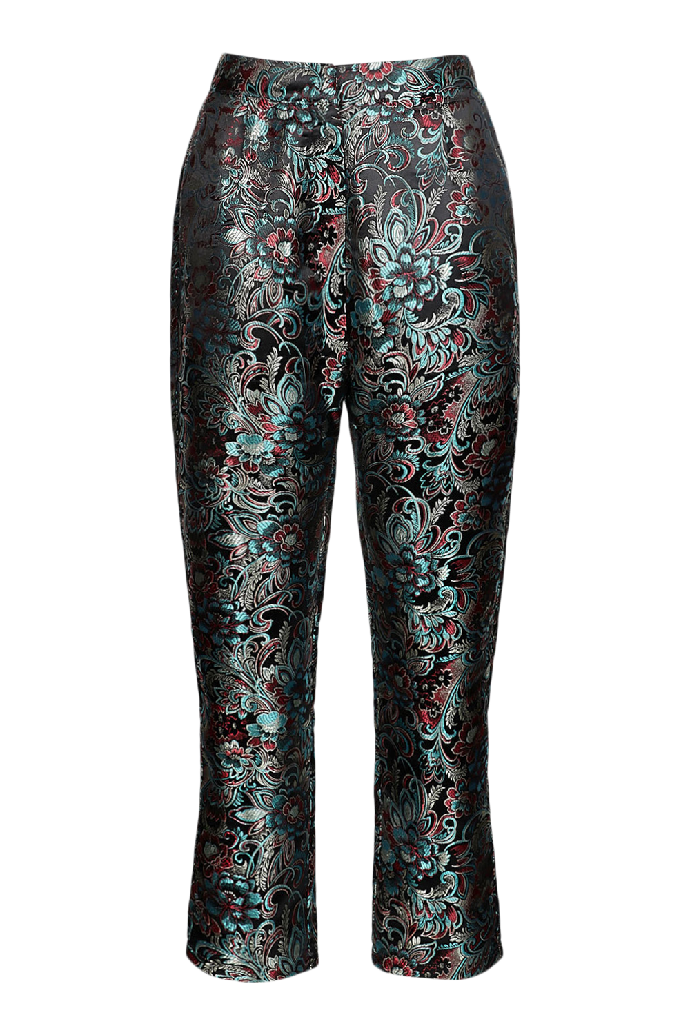 Tailored Floral Jacquard Tapered Trouser | boohoo Tailored Floral Jacquard Tapered Trouser | boohoo