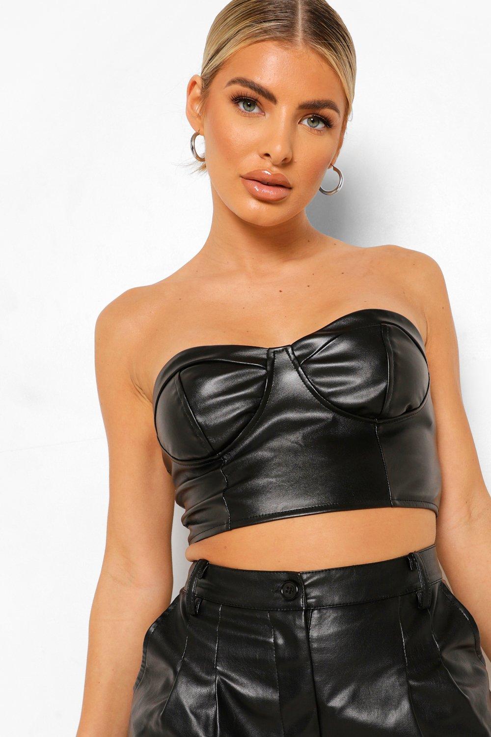 Bustier shop simili cuir