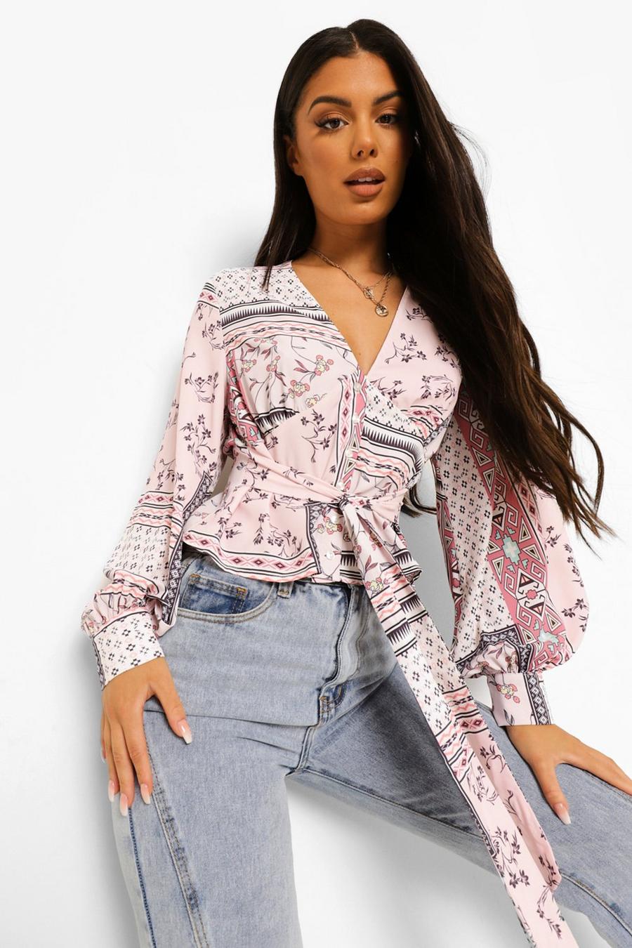 Mixed Paisley Button Blouse image number 1