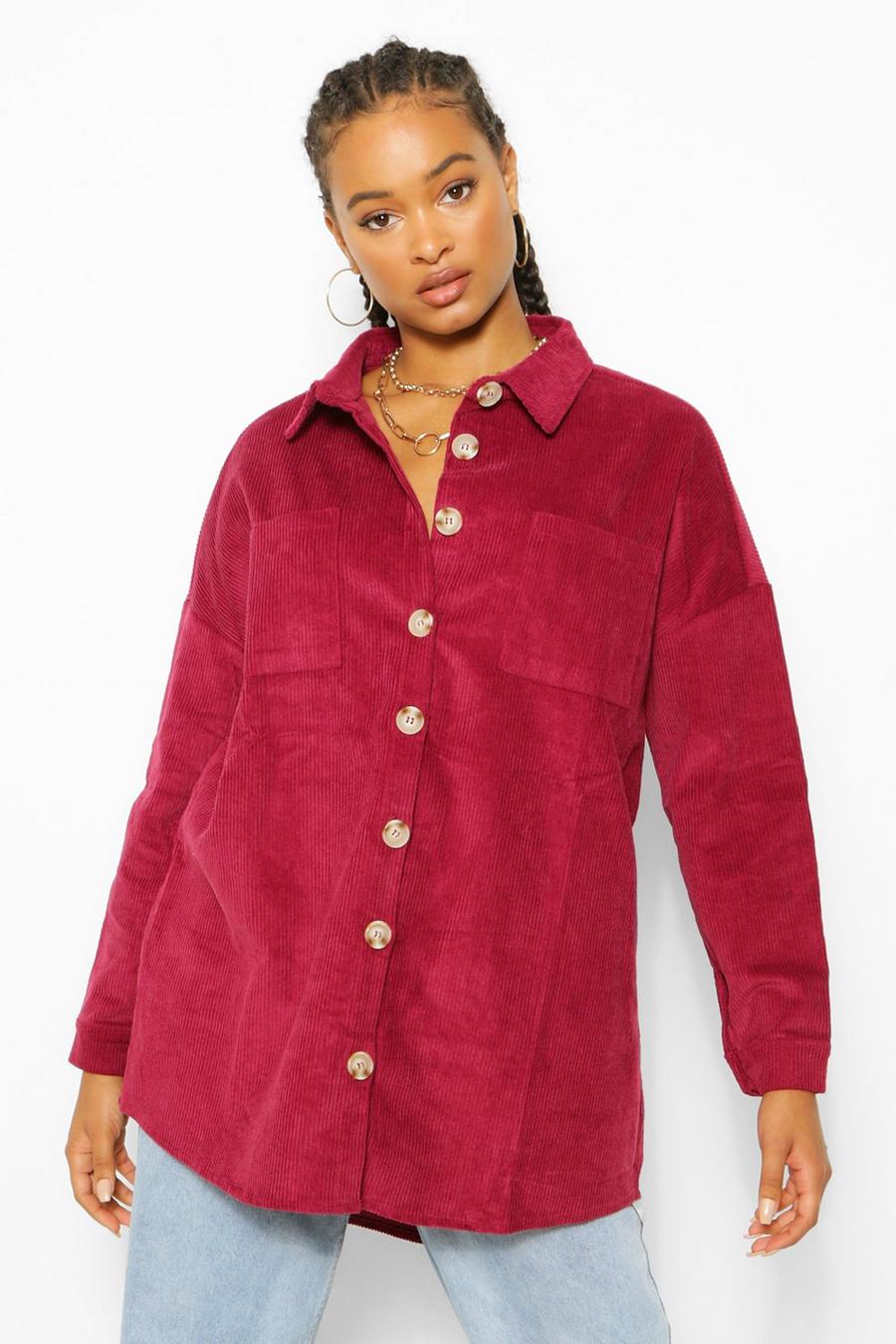 Berry Cord Oversized Shirt image number 1