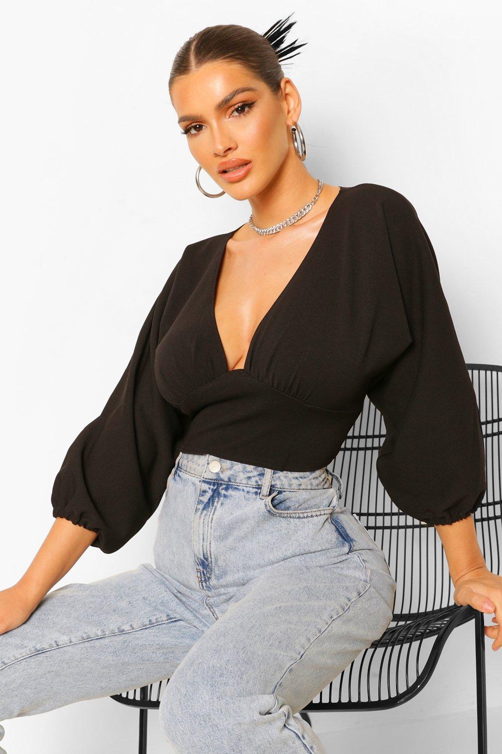 Boohoo best sale batwing top