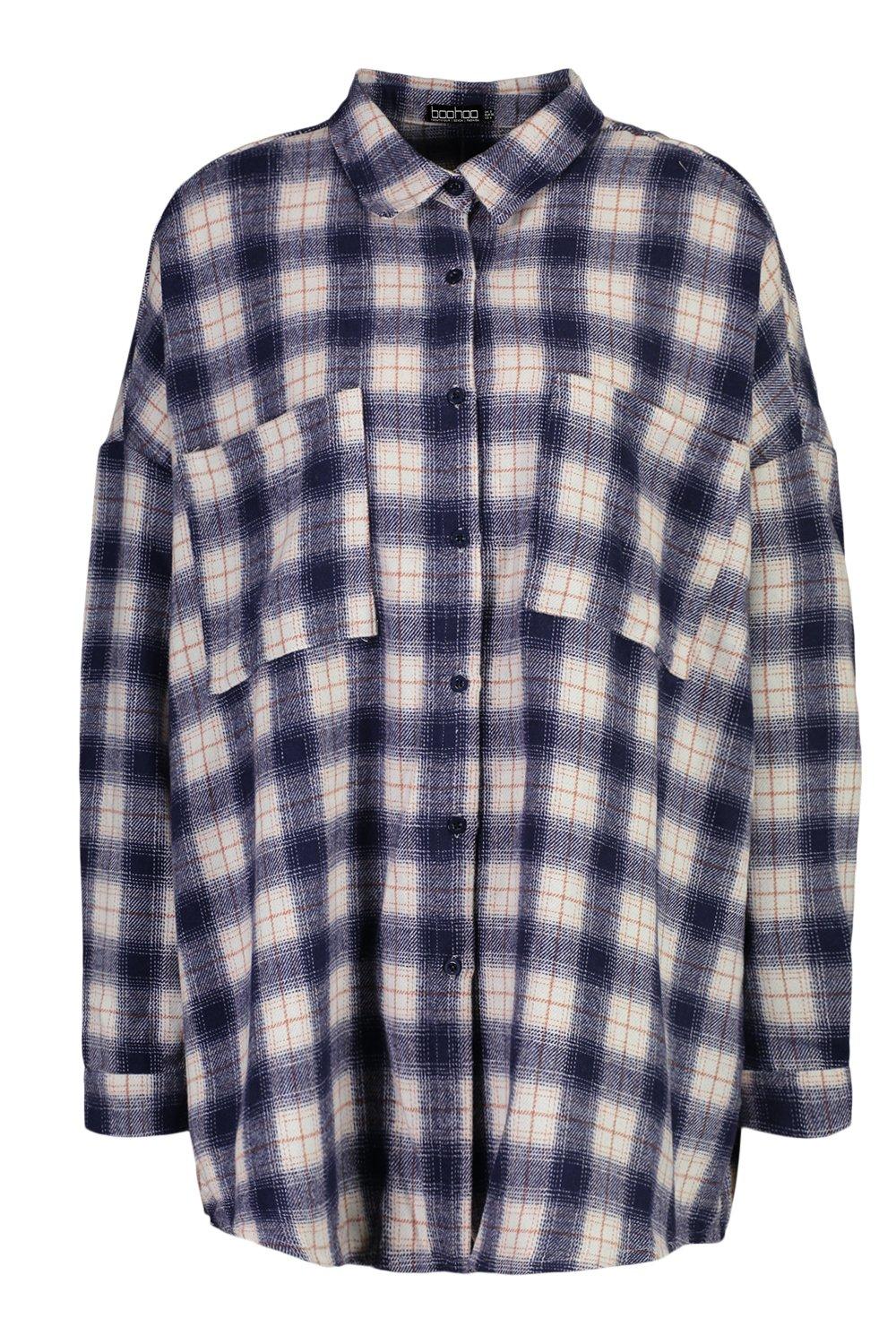 Oversized Flannel Shirt | boohoo