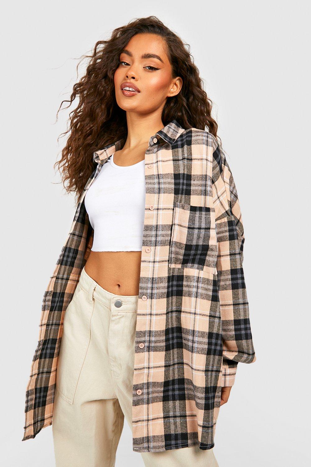 Checked Shirts Womens Checkered Shirts boohoo MENA