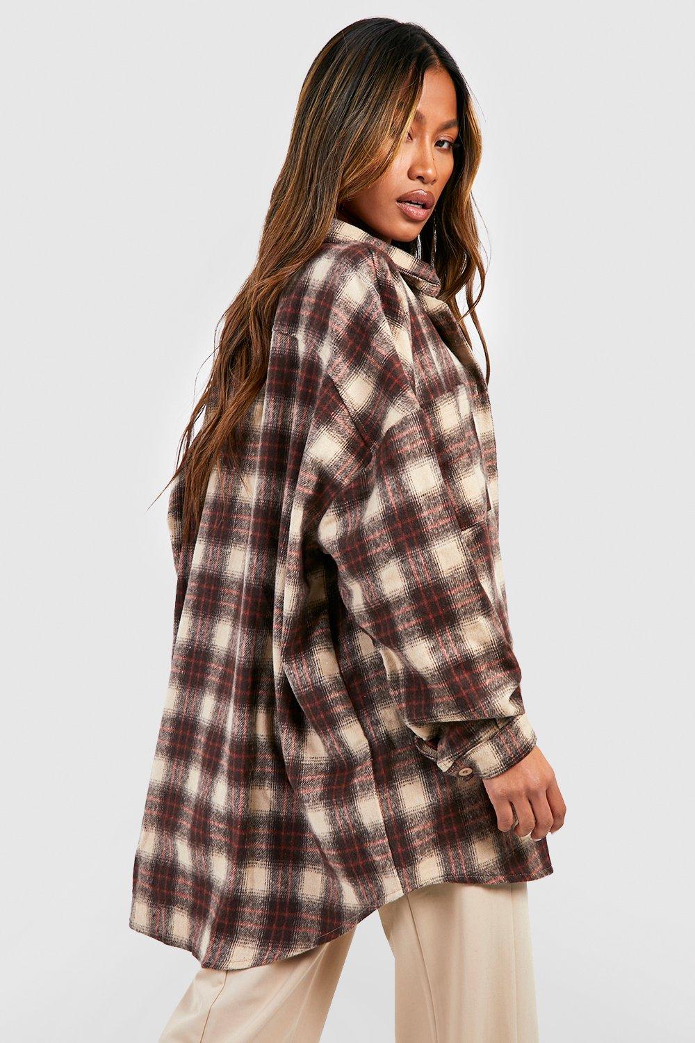 Oversized Checked Shirt | boohoo