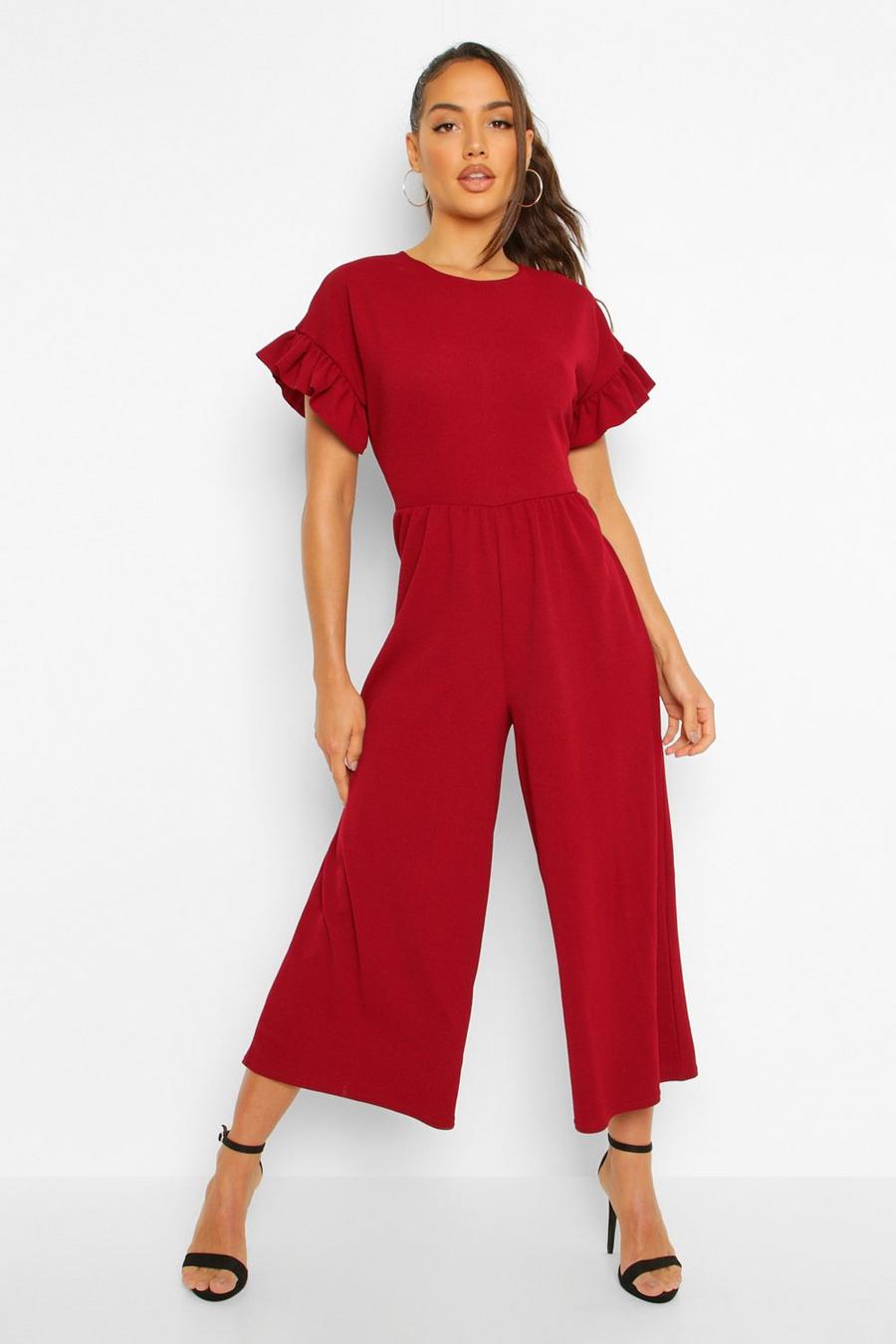 Berry Smock Style Culotte Jumpsuit image number 1