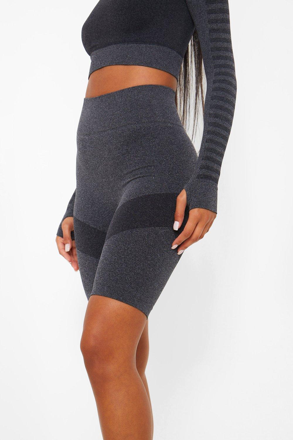 Seamfree Burnout Stripe Cycling Shorts boohoo DK