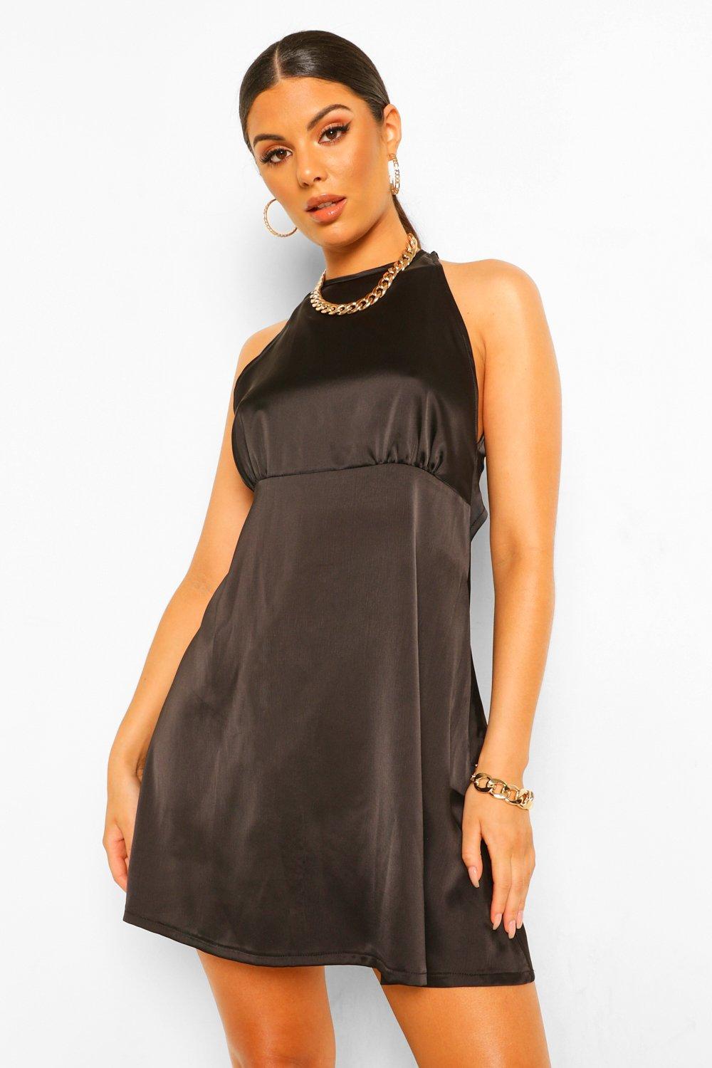 boohoo open back dress