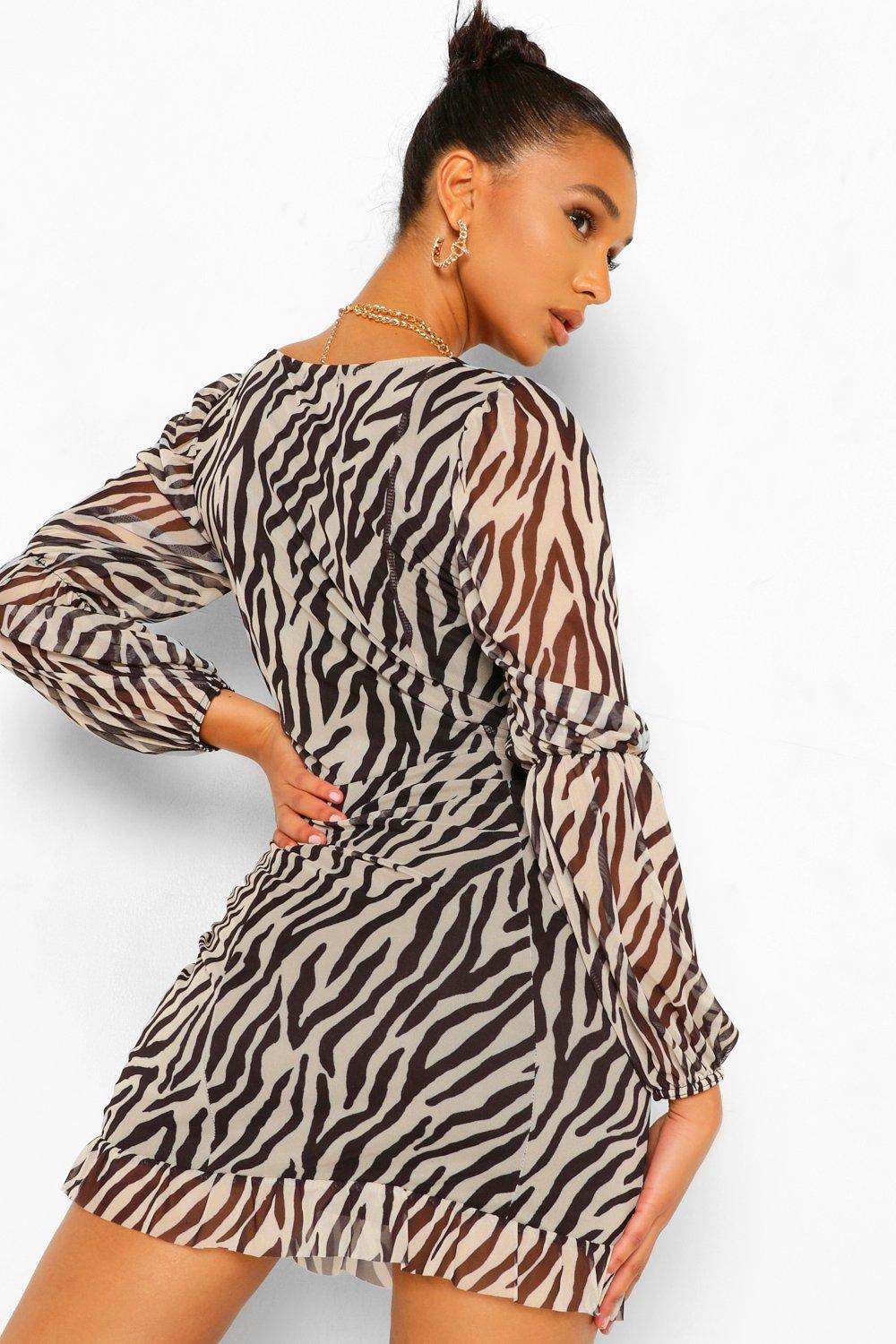 Missguided zebra print on sale dress