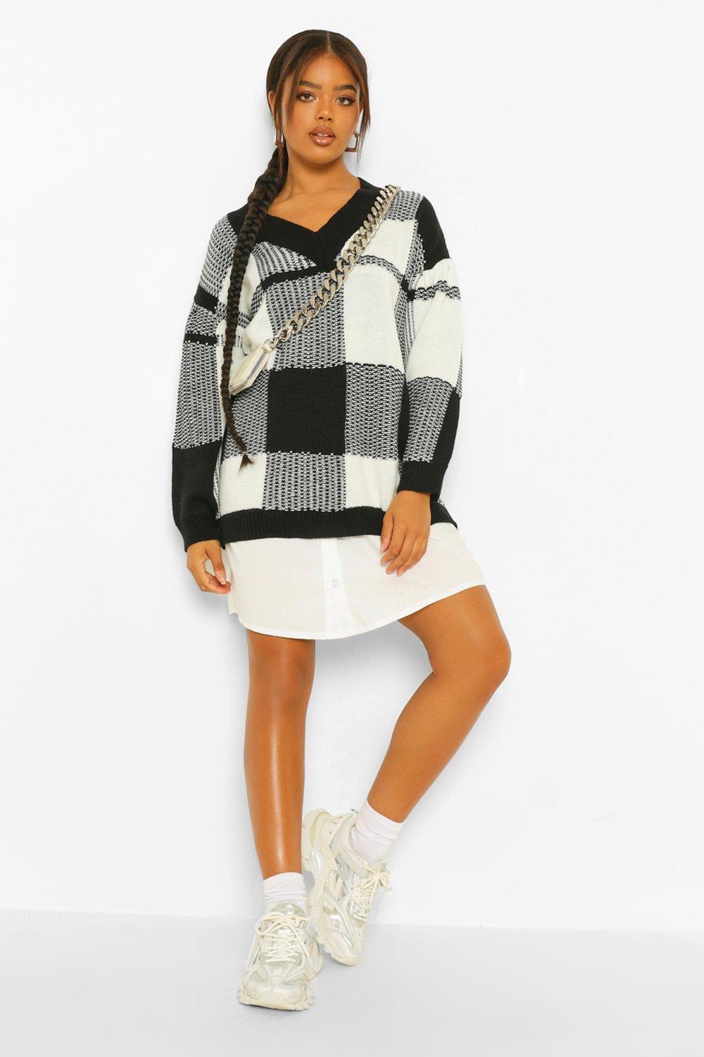 boohoo oversized jumper dress