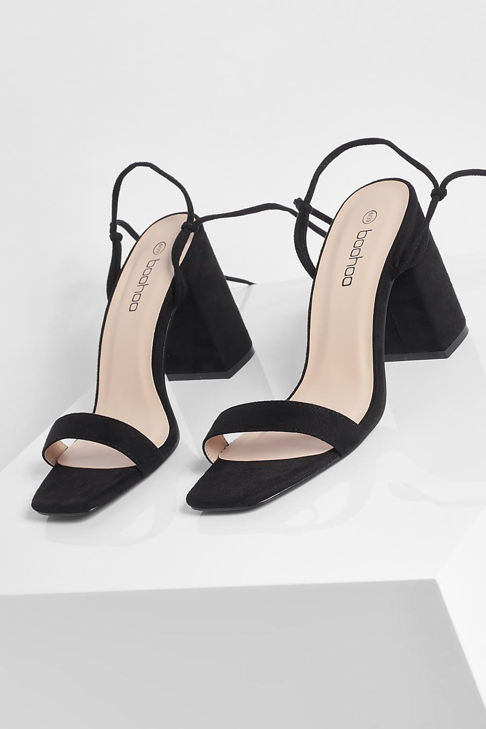 Boohoo black hot sale block heels