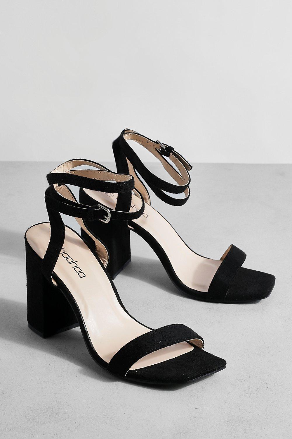 Wide Fit Two Part Block Heels boohoo