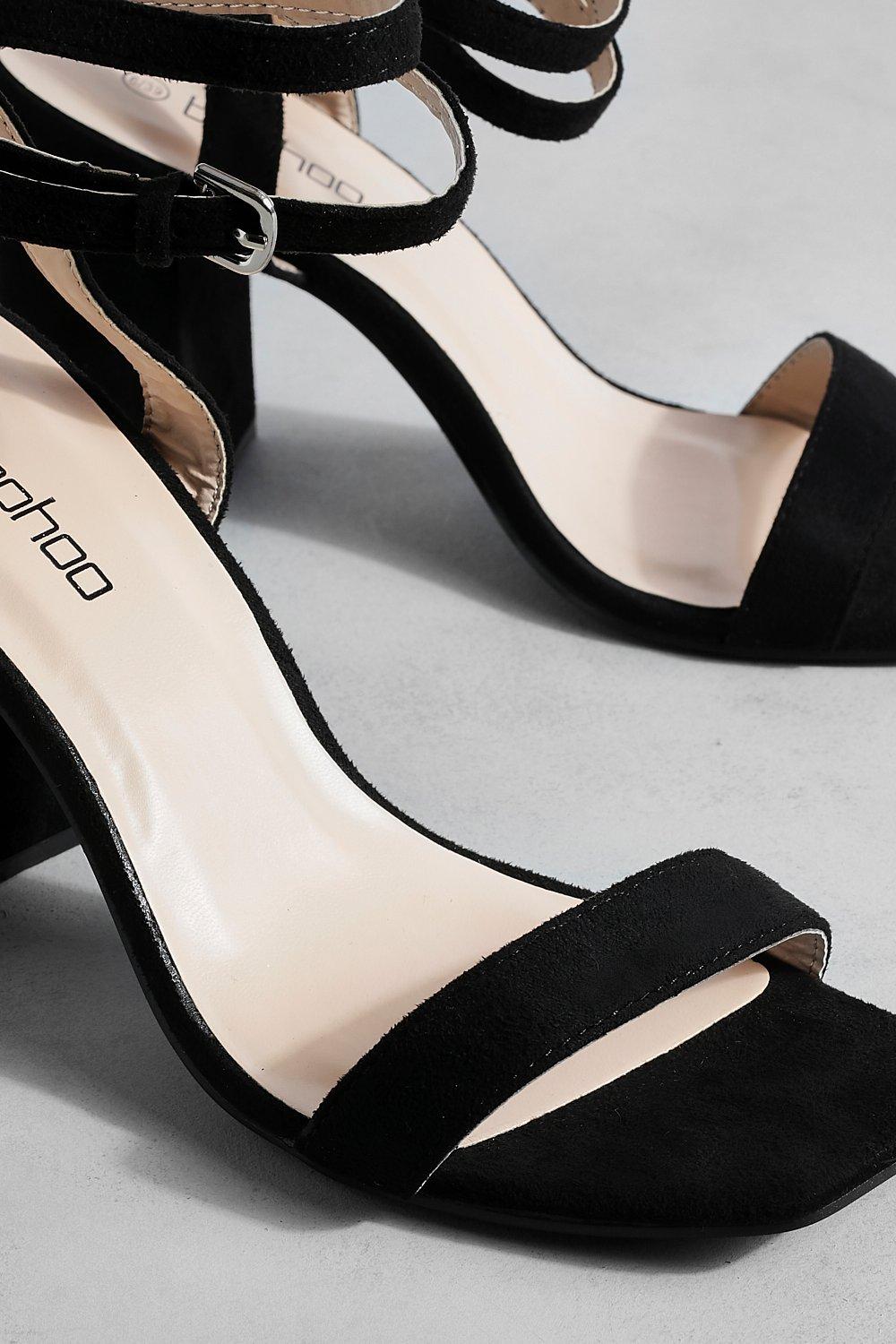 Wide Fit Two Part Block Heels boohoo