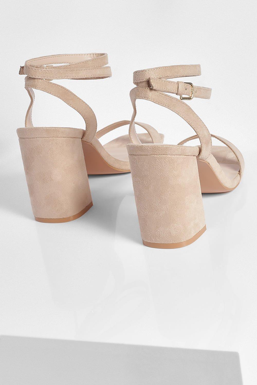 Nude block heels wide hot sale fit