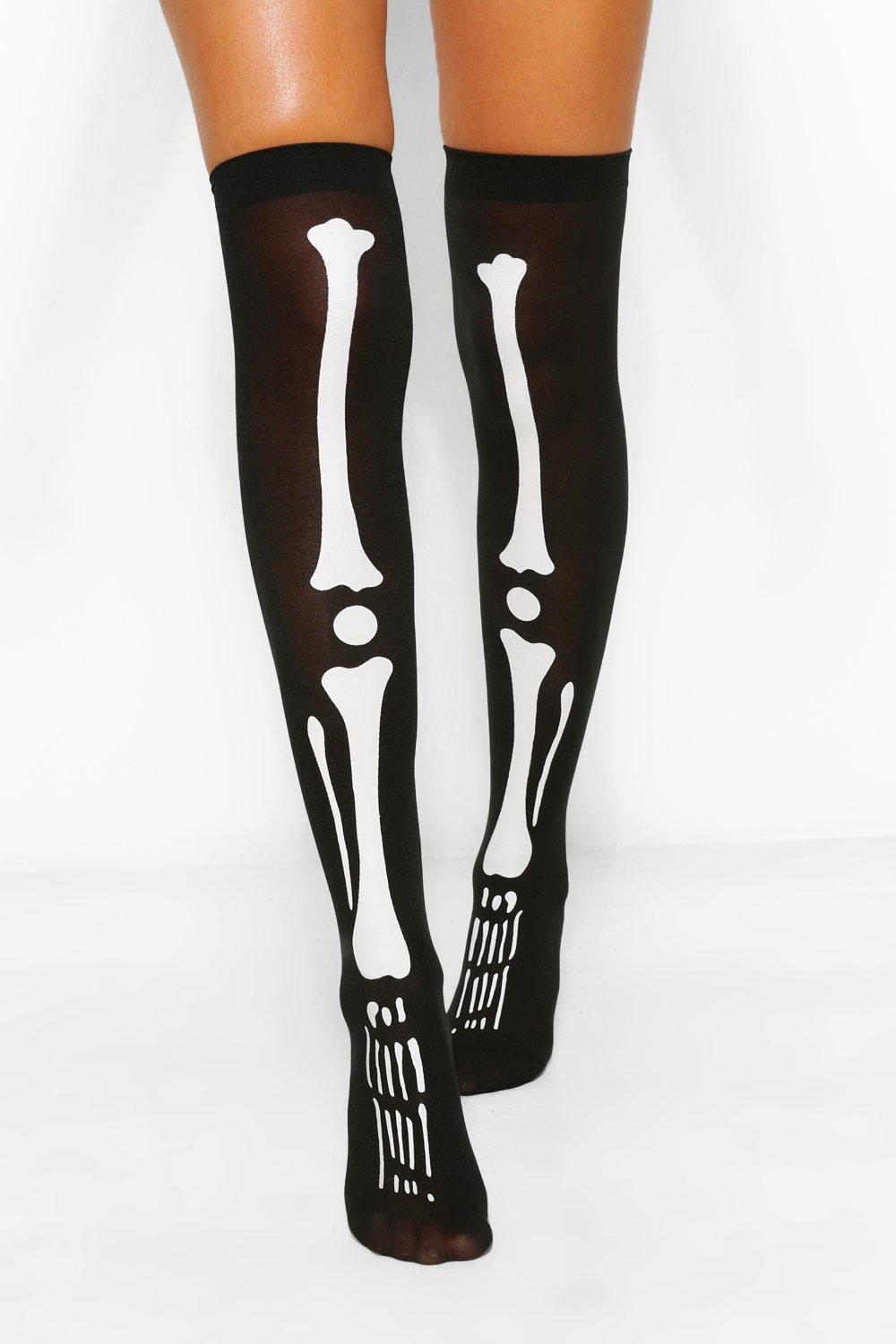 Halloween Skeleton Over The Knee Socks