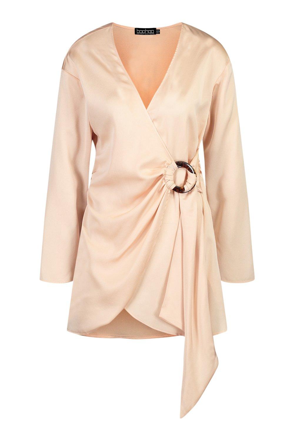 satin wrap shirt