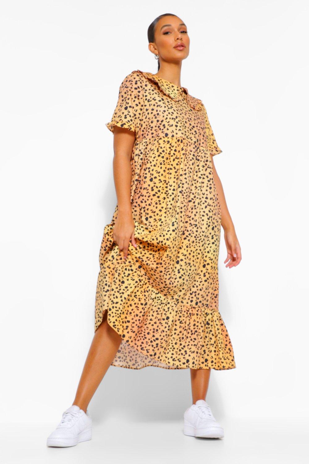 Peter pan collar outlet dress boohoo