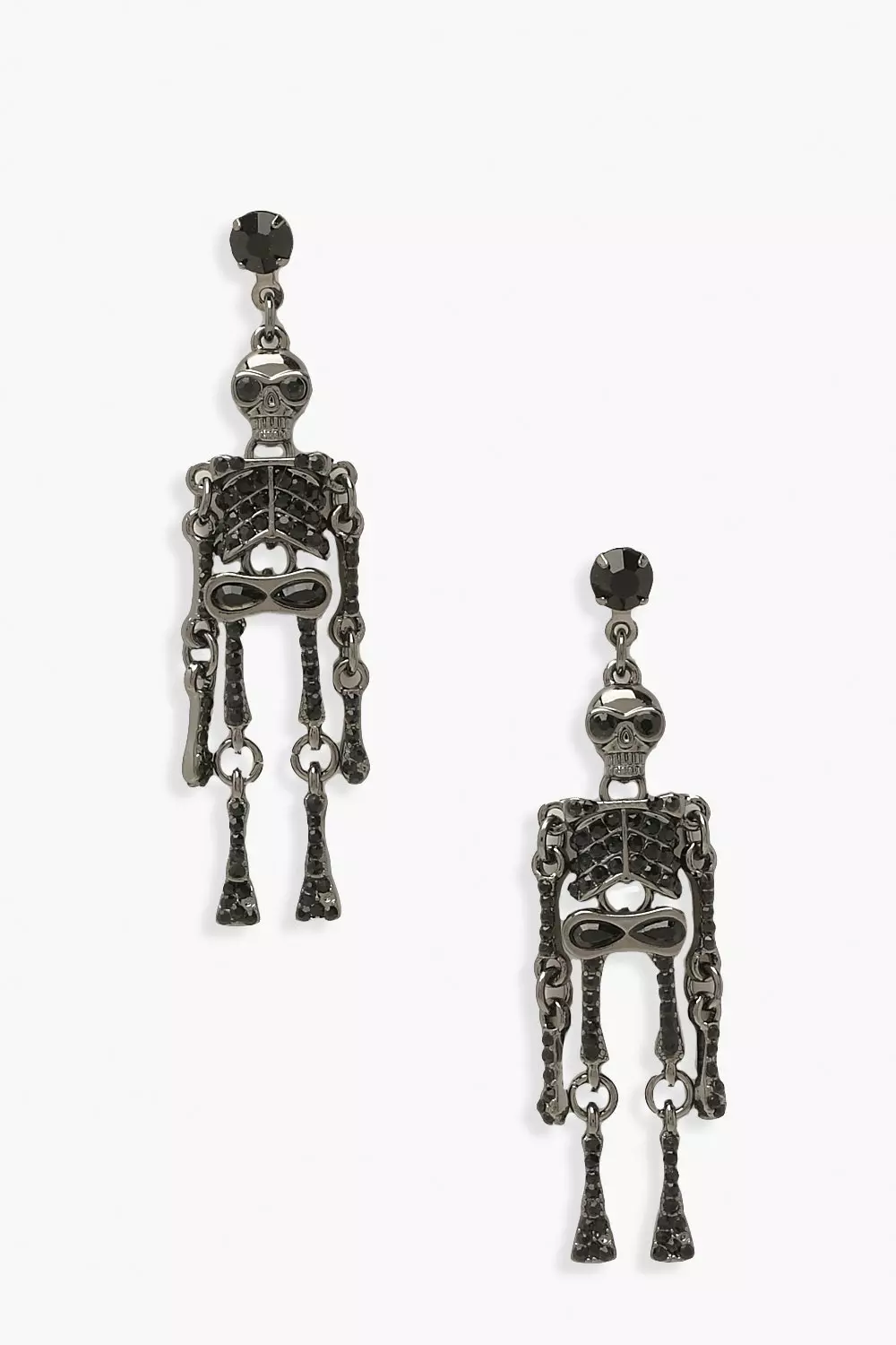 Diamante deals skull earrings