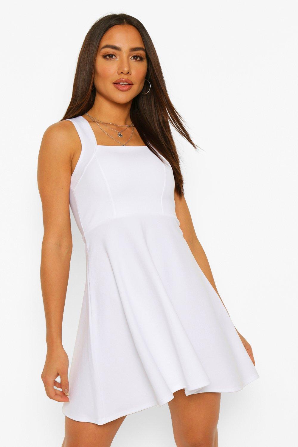 Square Neck Skater Dress