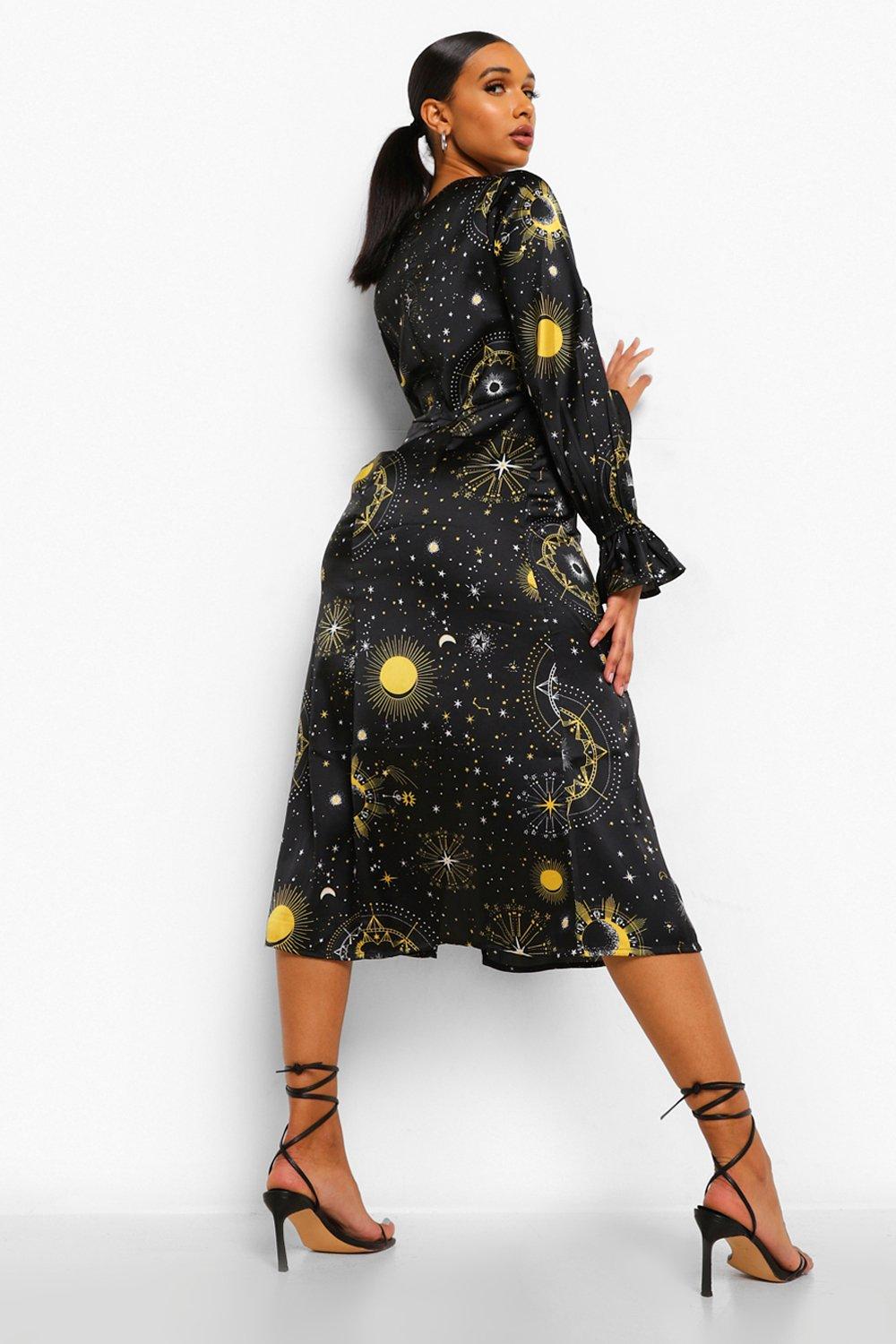 Star print dress outlet boohoo