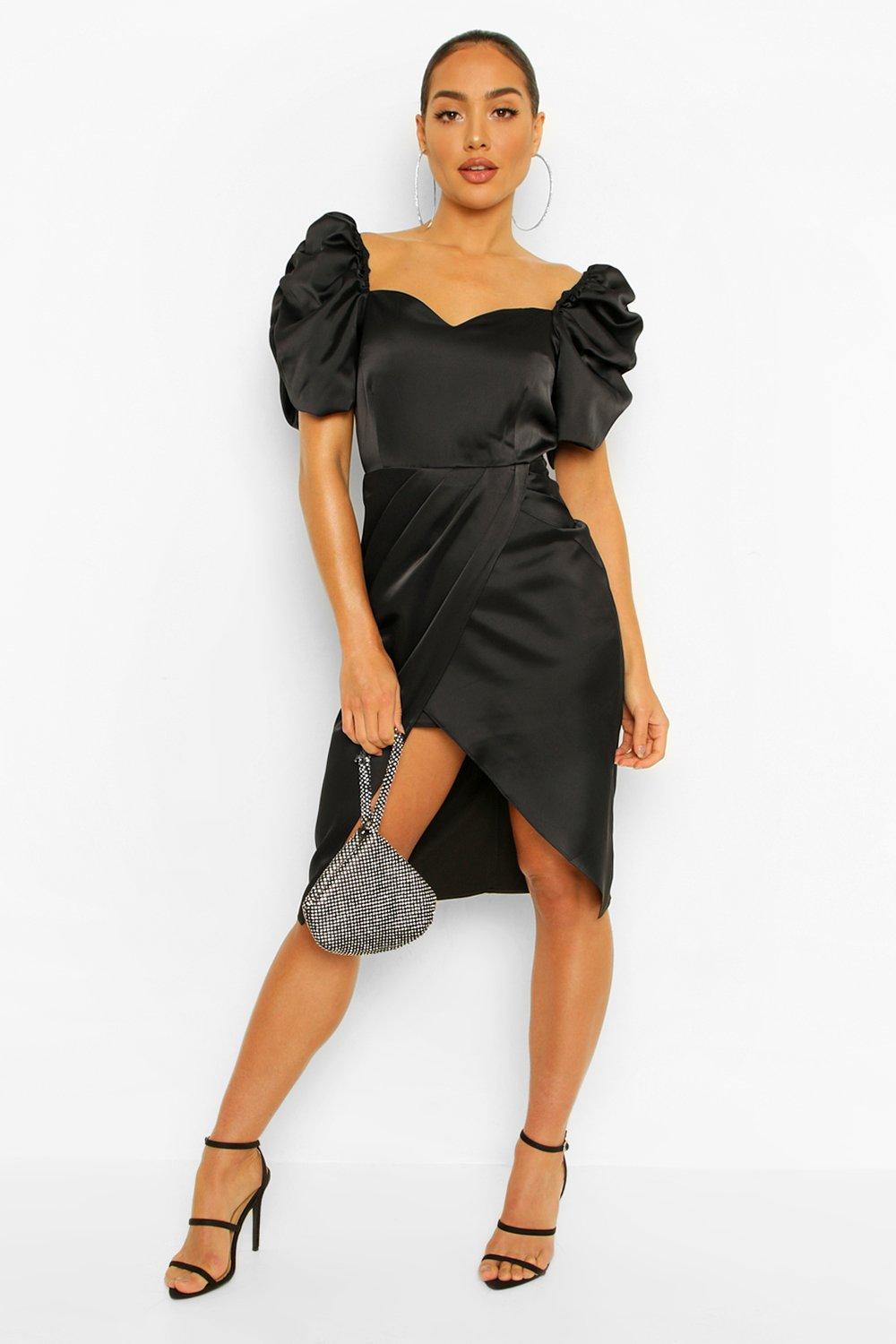 yourmle PUFF SLEEVE RIBBON DRESS ブラック PUFF SLEEVE RIBBON DRESS