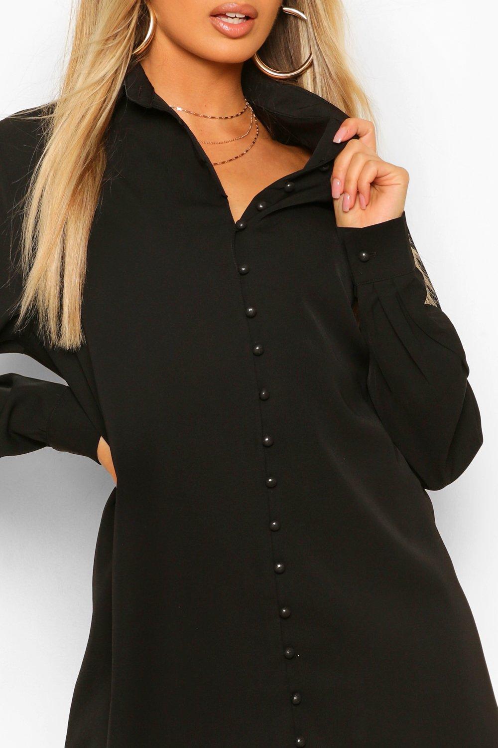 Button Down Long Sleeve Shirt Dress