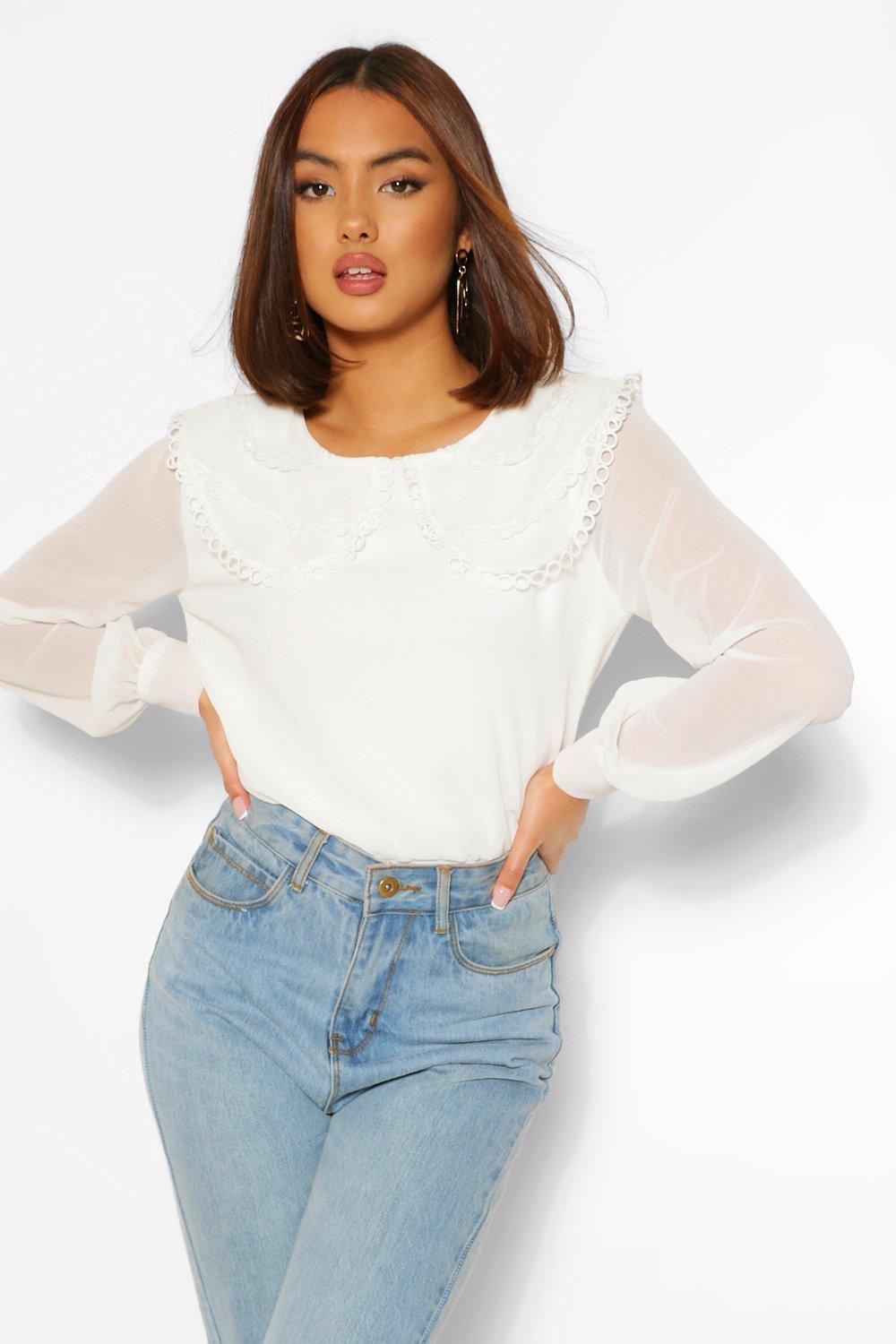 Chiffon sleeve jumper sale