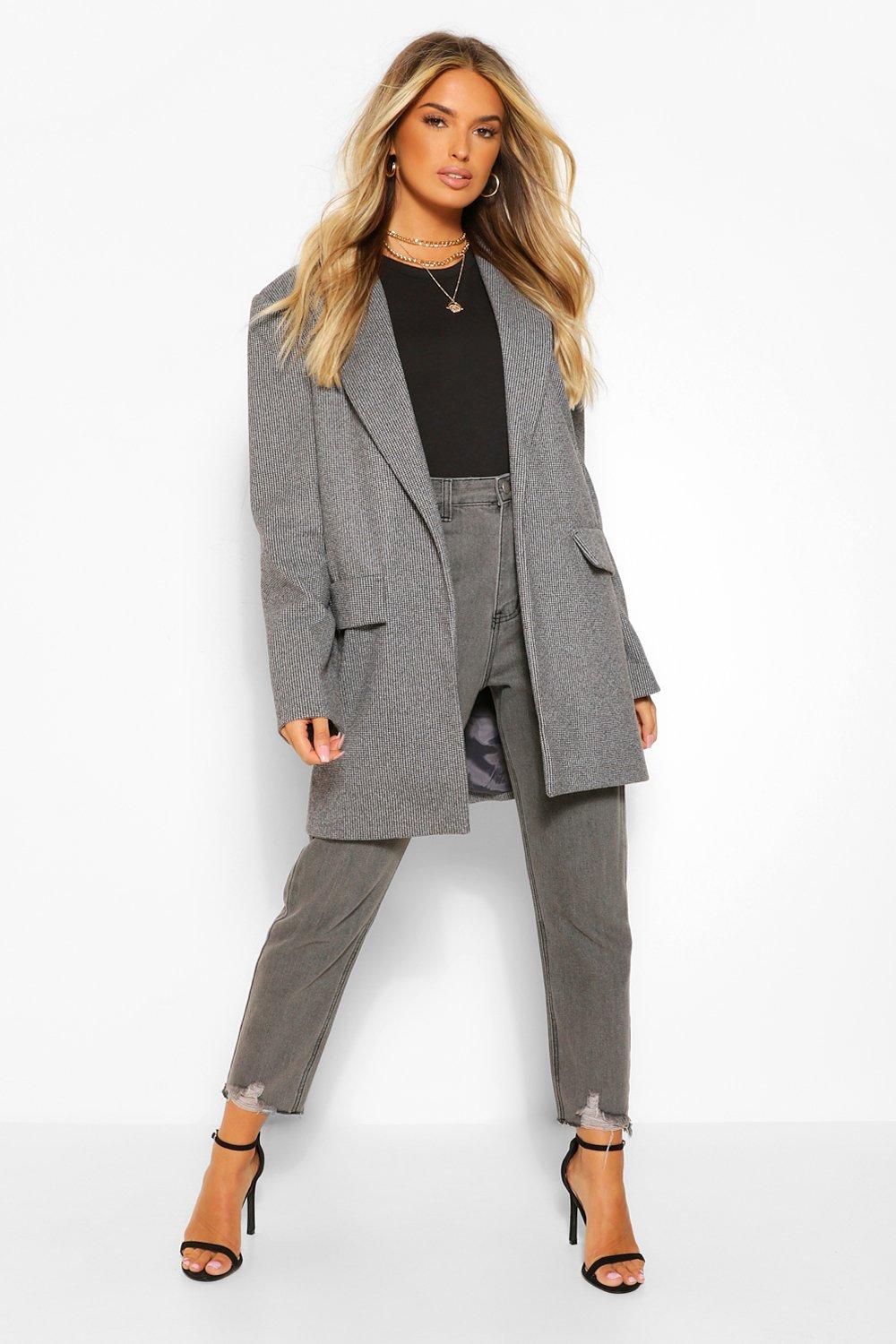 boohoo grey coat